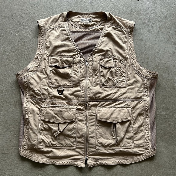 Duluth Pack Other - Duluth Trading Vest Mens 3XL Tan Canvas Utility Fishing Zip Outdoor Workwear